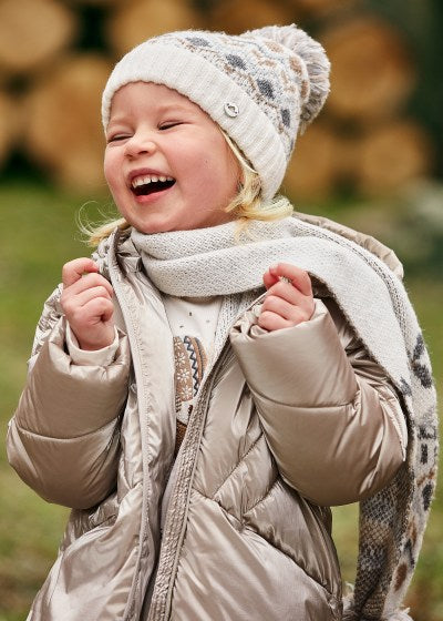 Set bufanda y gorro jacquard niña Ref. 13-10596-043 Garbanzo