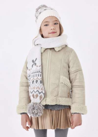 Set bufanda y gorro jacquard niña Ref. 13-10596-043 Garbanzo