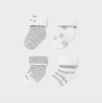Set 4 Calcetines MAYORAL SKU 9364 Color 12 Silver vig