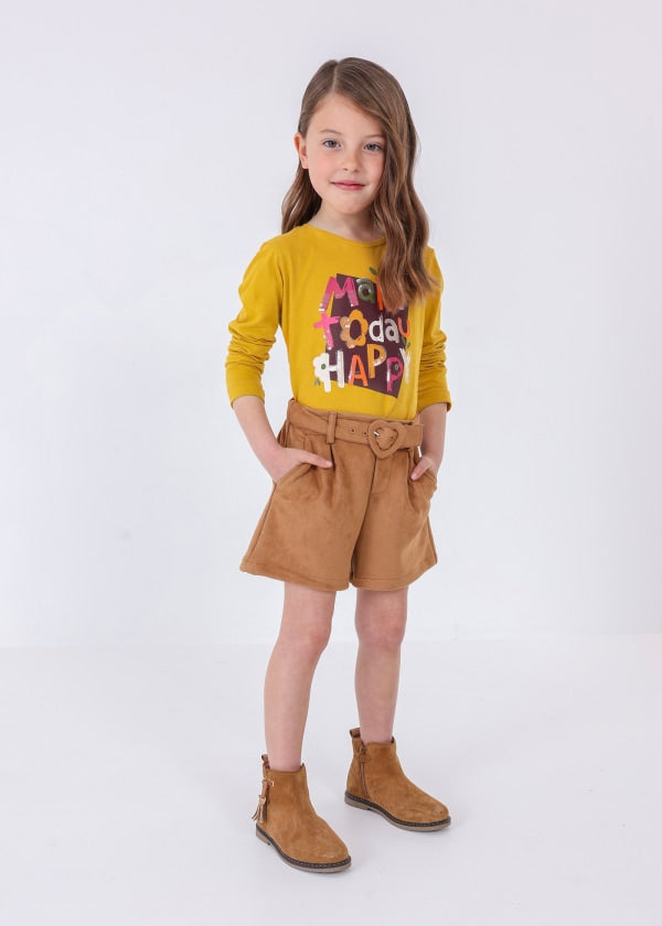 Short antelina niña MAYORAL Ref. 13-04215-044  Canela