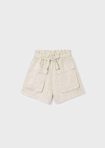 Short con lino para chica Art. 23-06236-046 Lino