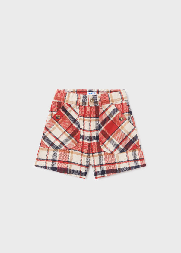 Short cuadros chica  Ref. 13-07209-039 Rojo