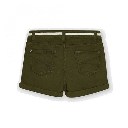 Conjunto 2 Pz  Short Sarga Basico para chica MAYORAL Ref. 275/89 Verde Caza