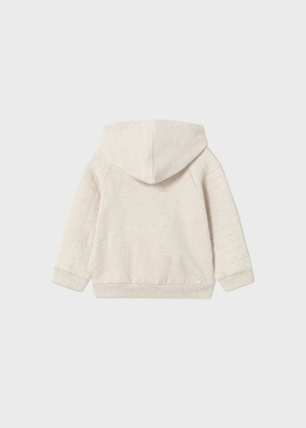 Sudadera capucha combinada bebé  Ref. 13-02432-026 Crema Vig