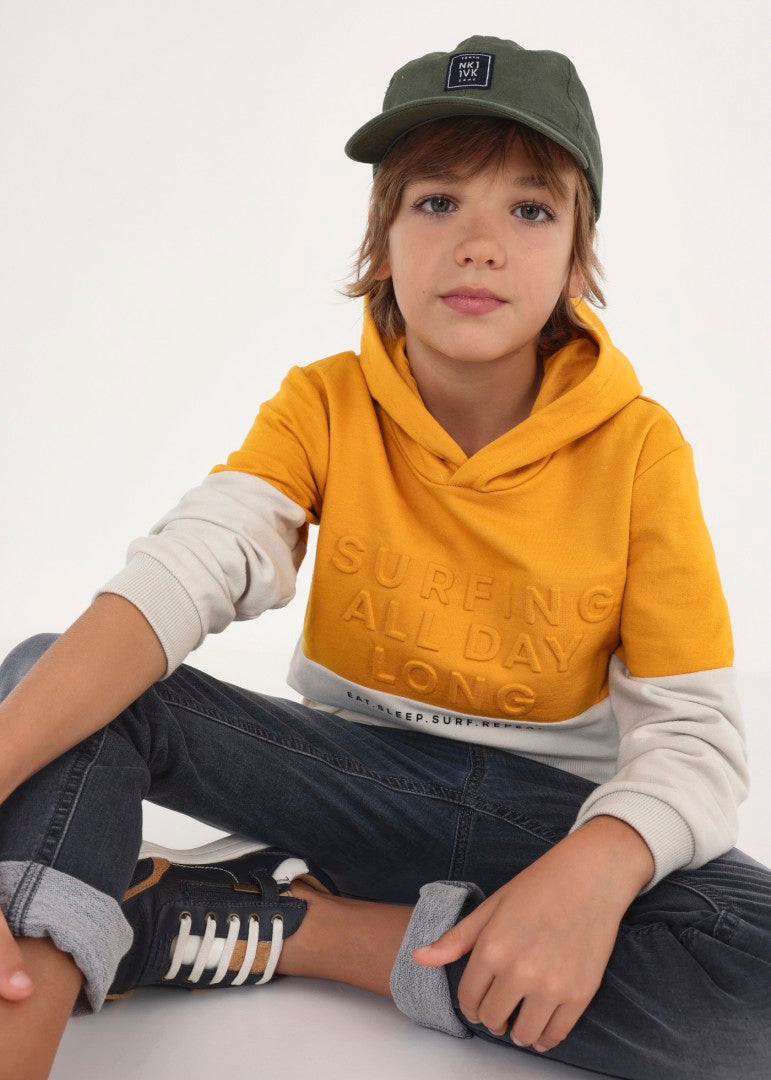 Sudadera con algodón para chico NUKUTAVAKE Ref. 23/6442/36 Curry