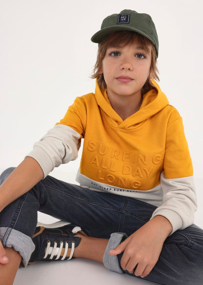 Sudadera con algodón para chico NUKUTAVAKE Ref. 23/6442/36 Curry