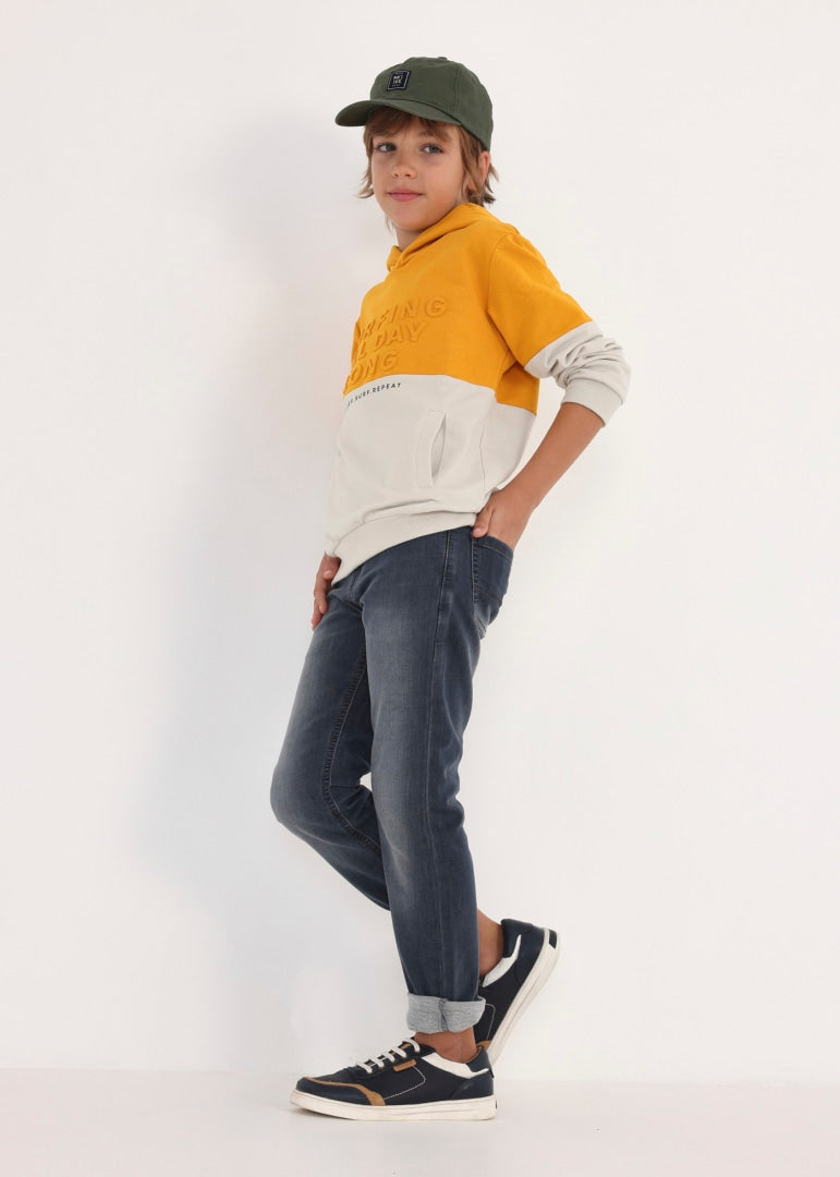 Sudadera con algodón para chico NUKUTAVAKE Ref. 23/6442/36 Curry