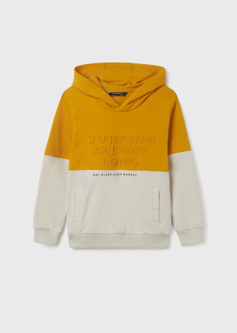 Sudadera con algodón para chico NUKUTAVAKE Ref. 23/6442/36 Curry