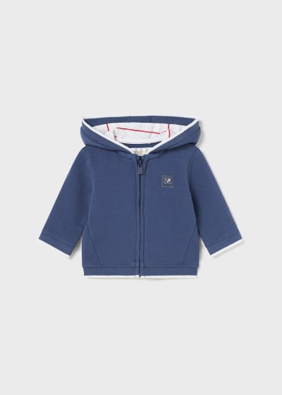 Sudadera con capucha de algodón sostenible para recién nacido MAYORAL Ref. 23/1403/30 Indigo