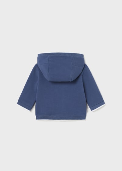 Sudadera con capucha de algodón sostenible para recién nacido MAYORAL Ref. 23/1403/30 Indigo
