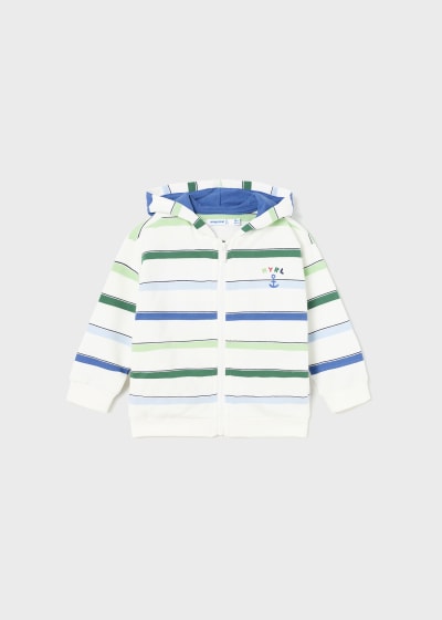 Sudadera con capucha y cremallera estampada para bebé Sku 1421 Color Jade