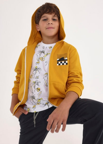 Sudadera con capucha y cremallera para chico Sku 6450 Color 40 Curry