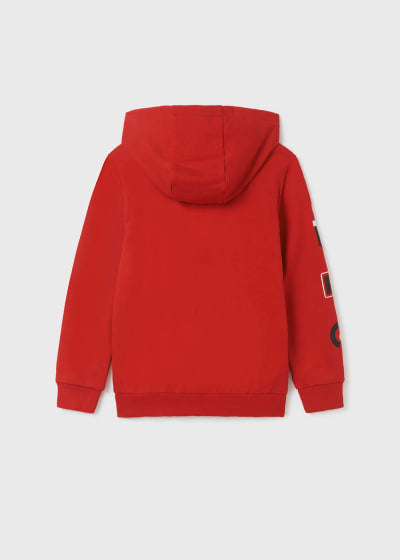Sudadera con capucha y cremallera para chico Sku 6450 Color Rojo