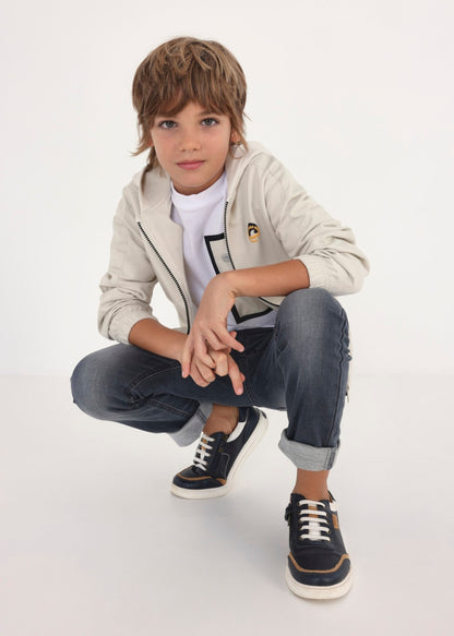 Sudadera con capucha y cremallera para chico Art. 23-06448-011 Crema
