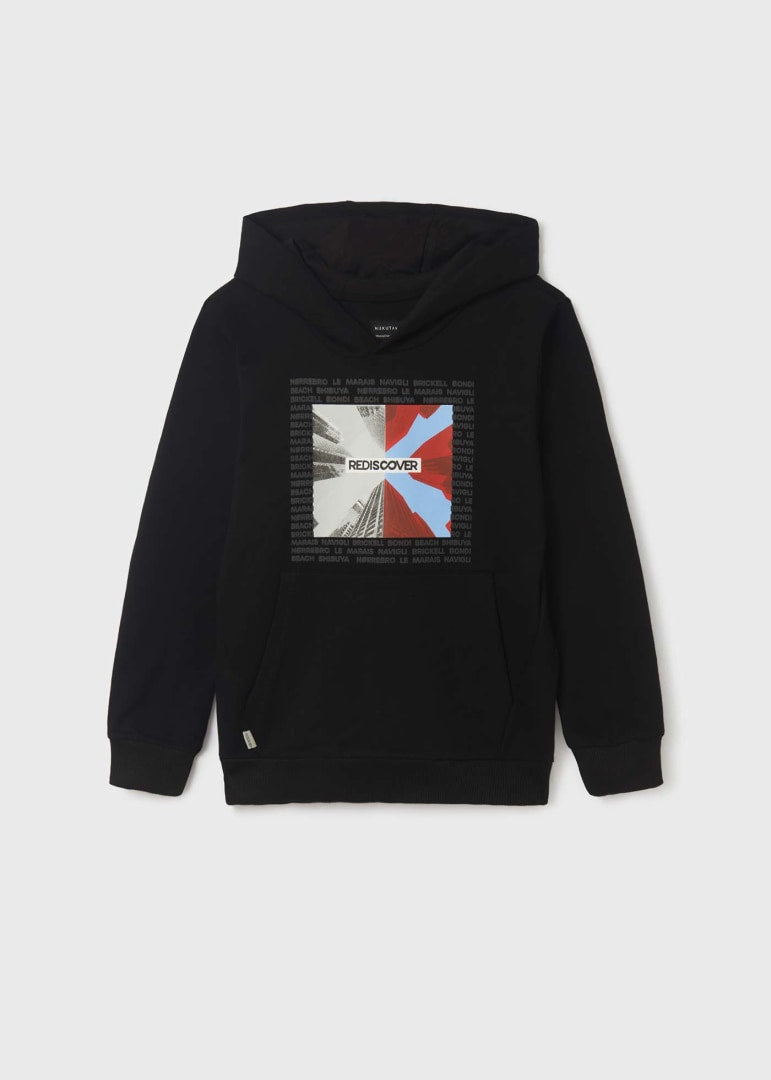 Sudadera con capucha y motivo estampado para chico Art. 23-06441-032 Negro
