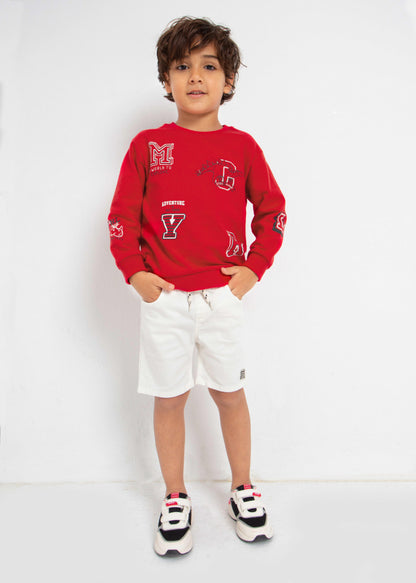 Sudadera con estampado para niño Art. 23-03447-047 Rojo