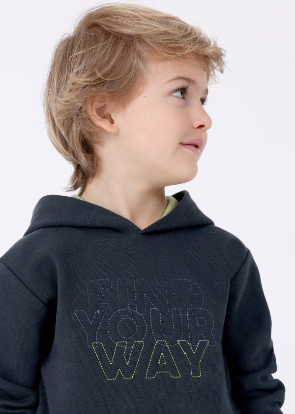 Sudadera contraste capucha niño MAYORAL Ref. 13-04428-035 Deep Blue