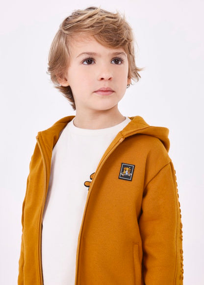 Sudadera cremallera adorno relieve niño MAYORAL Ref. 13-04444-068 Ocre