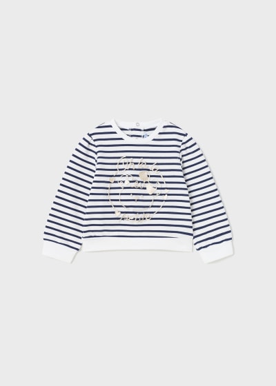 Sudadera de algodón para bebé Sku 1405 Color 63 Bco-Marino