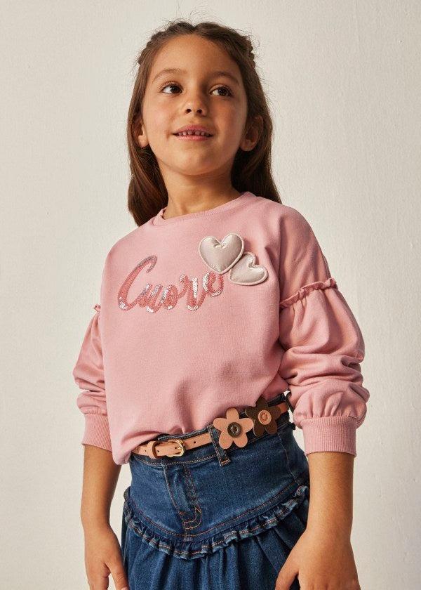 Sudadera estampada Better Cotton niña MAYORAL Ref. 13-04404-050 Nude