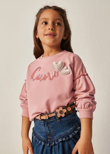 Sudadera estampada Better Cotton niña MAYORAL Ref. 13-04404-050 Nude