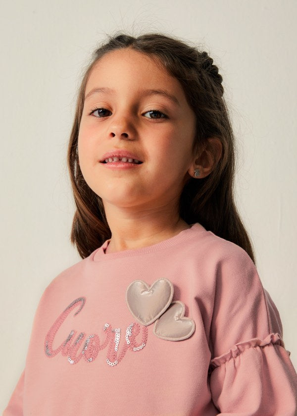 Sudadera estampada Better Cotton niña MAYORAL Ref. 13-04404-050 Nude