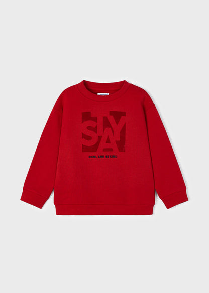 Sudadera hombro caído niño MAYORAL Ref. 13-04420-010 Rojo