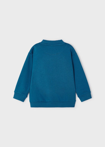 Sudadera hombro caído relieve niño MAYORAL  Ref. 13-04429-040 Atlantico