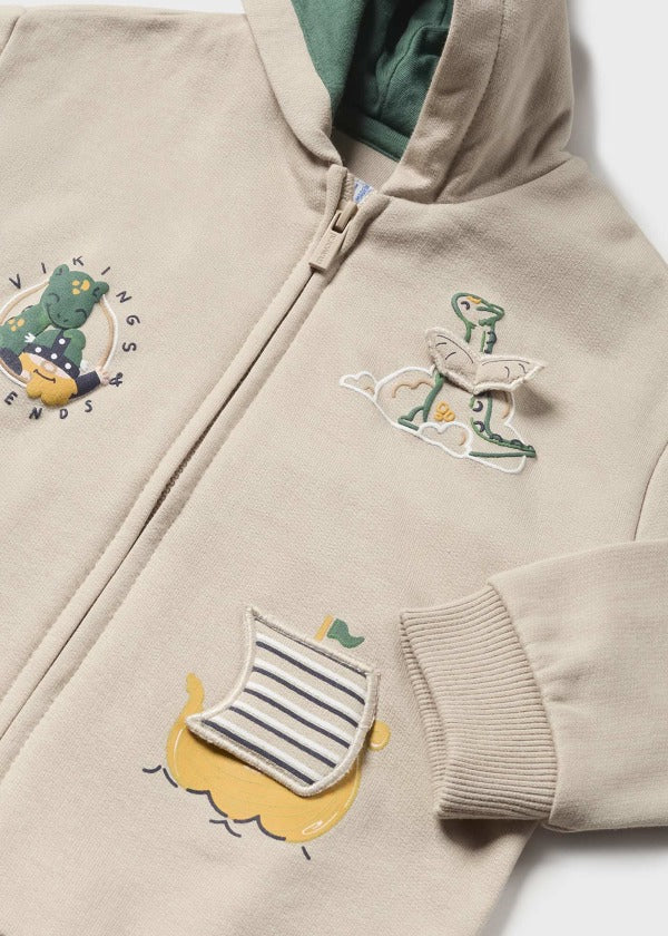 Sudadera interactiva capucha bebé  Ref. 13-02443-026 Piedra