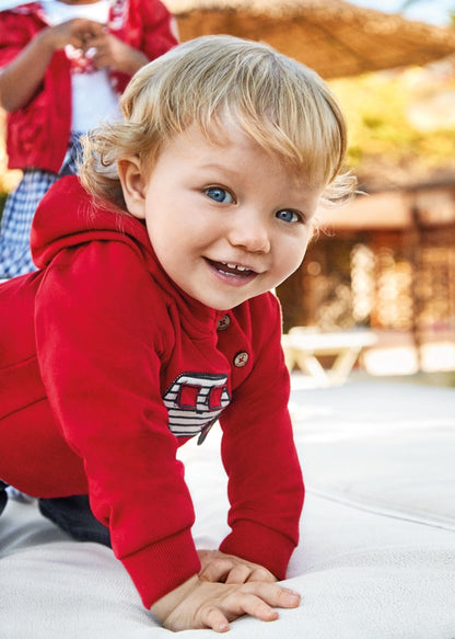 Sudadera interactiva con capucha para bebé Art. 23-01415-014 Rojo