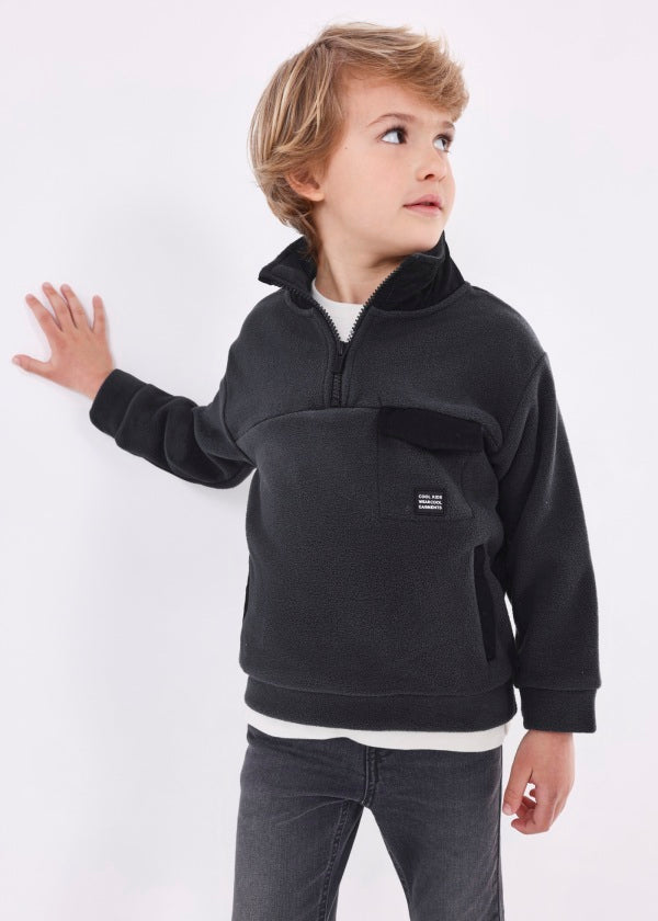 Sudadera polar combinada niño MAYORAL Ref. 13-04426-030 Antracita