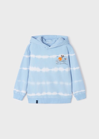 Sudadera tie dye con capucha para niño Sku 3450 Color Ola