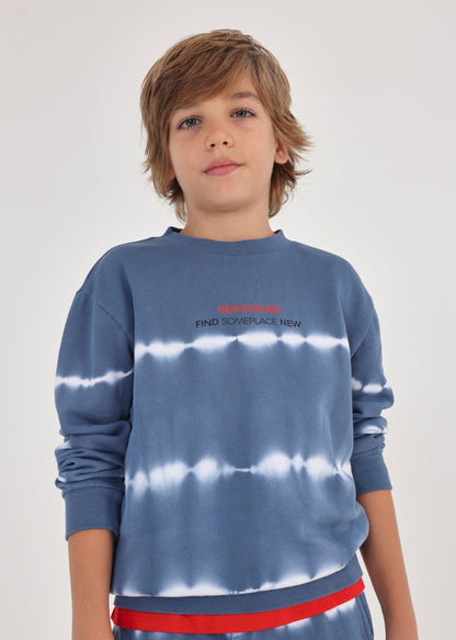 Sudadera tie dye de algodón para chico Art. 23-06443-063 Azul-Medio