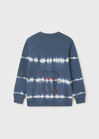 Sudadera tie dye de algodón para chico Art. 23-06443-063 Azul-Medio
