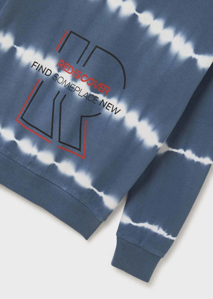 Sudadera tie dye de algodón para chico Art. 23-06443-063 Azul-Medio