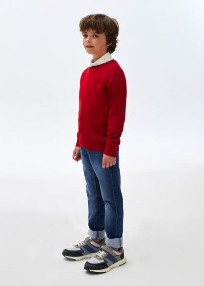 Suéter básico Better Cotton niño  Ref. 13-00354-077 Rojo