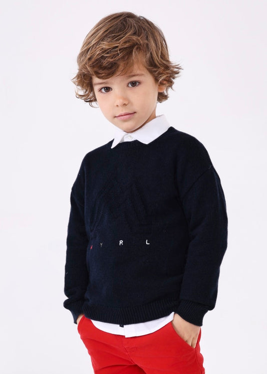 Suéter bordado niño MAYORAL Ref. 13-04318-053 Marino