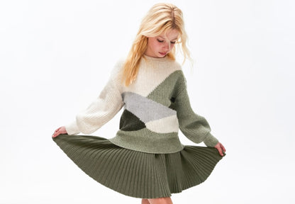 Suéter intarsia chica  Ref. 13-07306-058 Laurel
