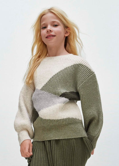 Suéter intarsia chica  Ref. 13-07306-058 Laurel