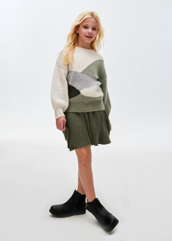 Suéter intarsia chica  Ref. 13-07306-058 Laurel