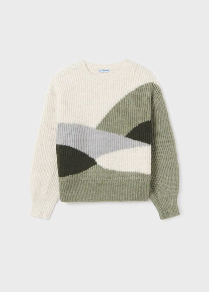 Suéter intarsia chica  Ref. 13-07306-058 Laurel