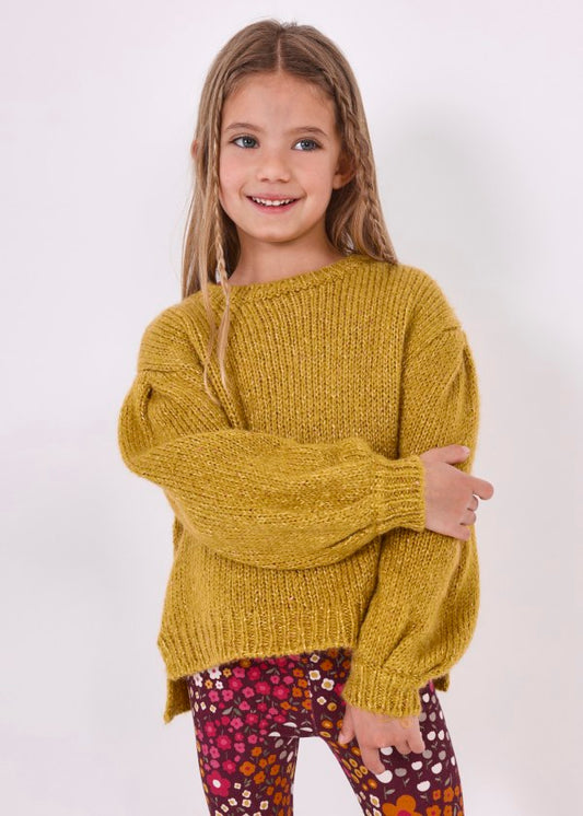 Suéter lentejuelas niña MAYORAL  Ref. 13-04302-074 Mostaza vi