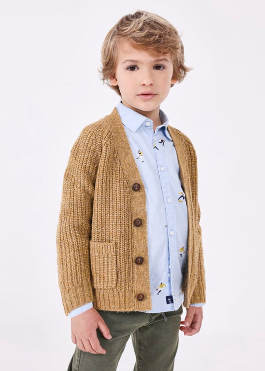 Suéter tricot botones niño MAYORAL Ref. 13-04331-092 Castaña me