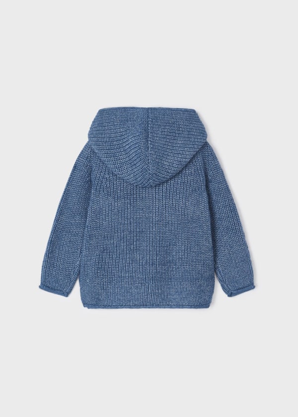 Suéter tricot capucha niña MAYORAL Ref. 13-04317-036 Añil