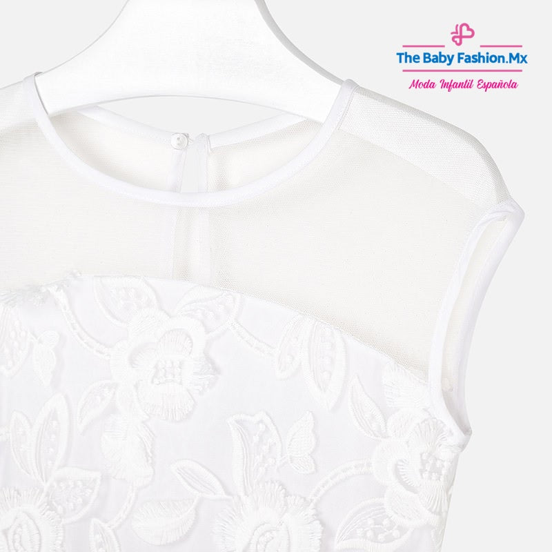 Vestido elegante para chica MAYORAL Ref. 6913/86 Blanco
