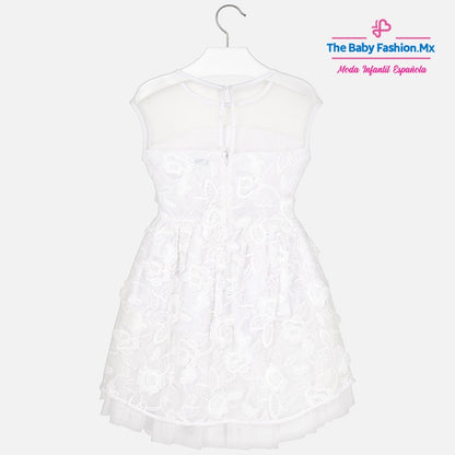 Vestido elegante para chica MAYORAL Ref. 6913/86 Blanco