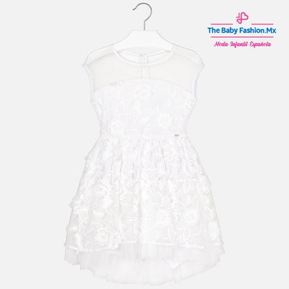 Vestido elegante para chica MAYORAL Ref. 6913/86 Blanco