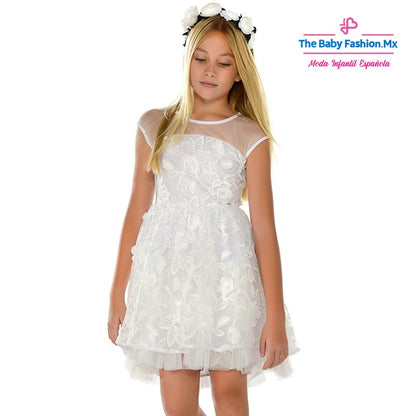 Vestido elegante para chica MAYORAL Ref. 6913/86 Blanco
