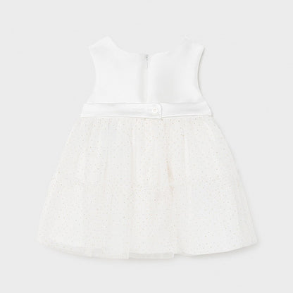 Vestido Combinado Tul Sku 1963 Color Crudo
