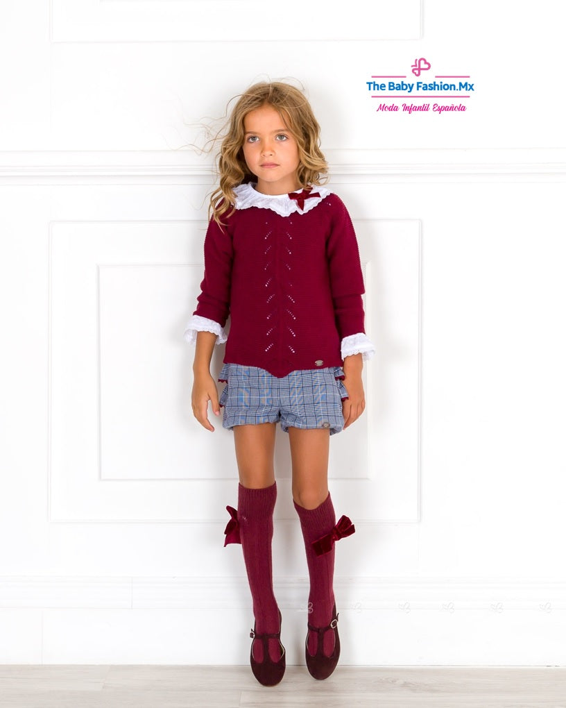 Jersey DOLCE PETIT para niña y para chica Ref. 24/2212/J 21 Cereza